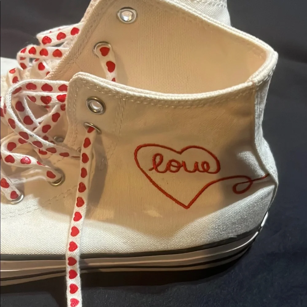 Made With Love Converse ( Valentine’s Day Edition ) ❤️🔥 - Picture 2 of 8